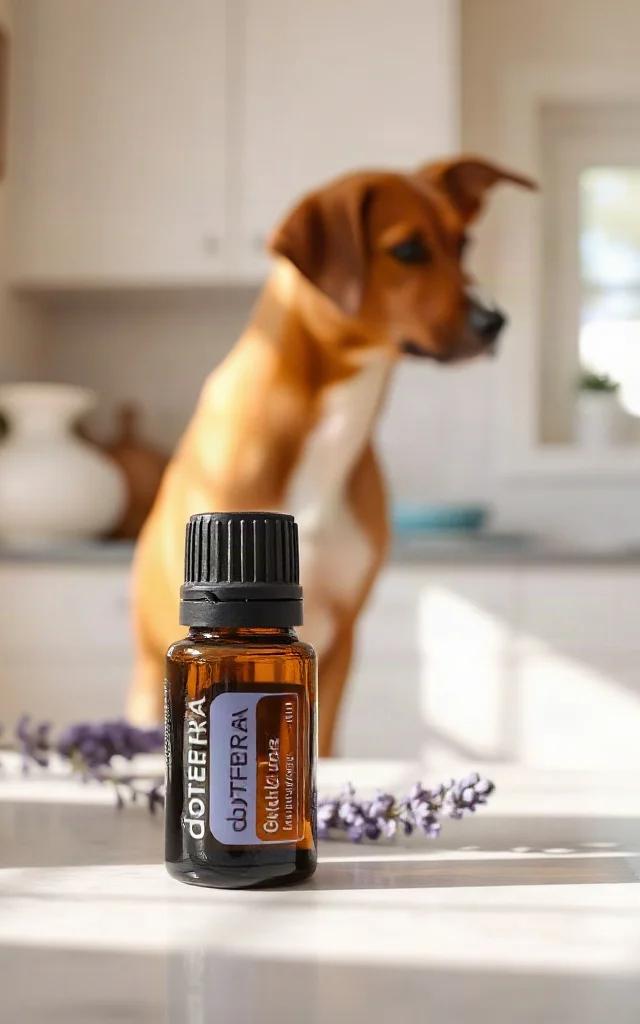 Diffuseur doTERRA en maison avec chien chat oiseau