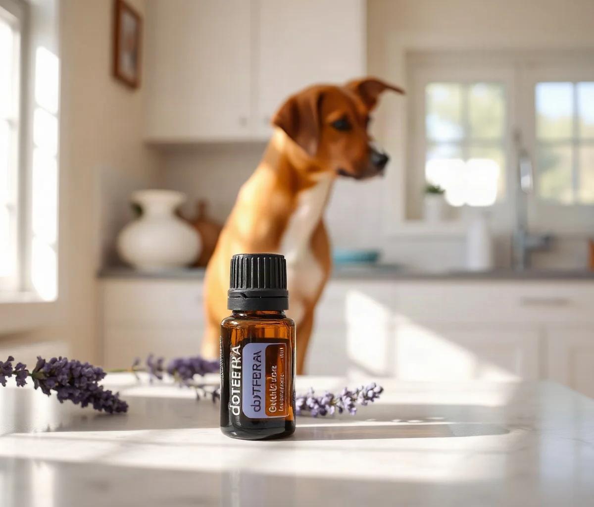 Diffuseur doTERRA en maison avec chien chat oiseau