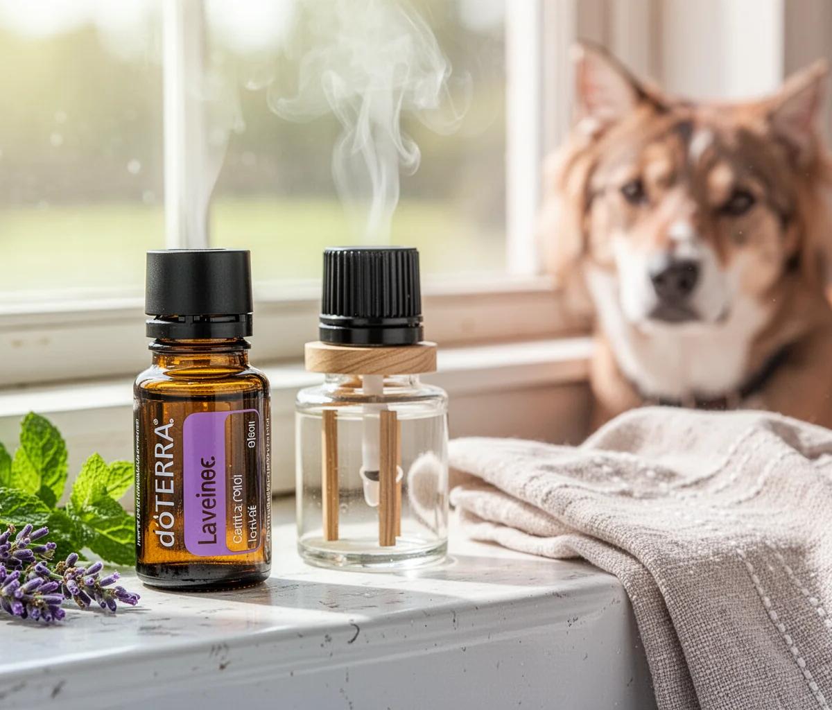 Difusor de aceites esenciales cerca de mascotas