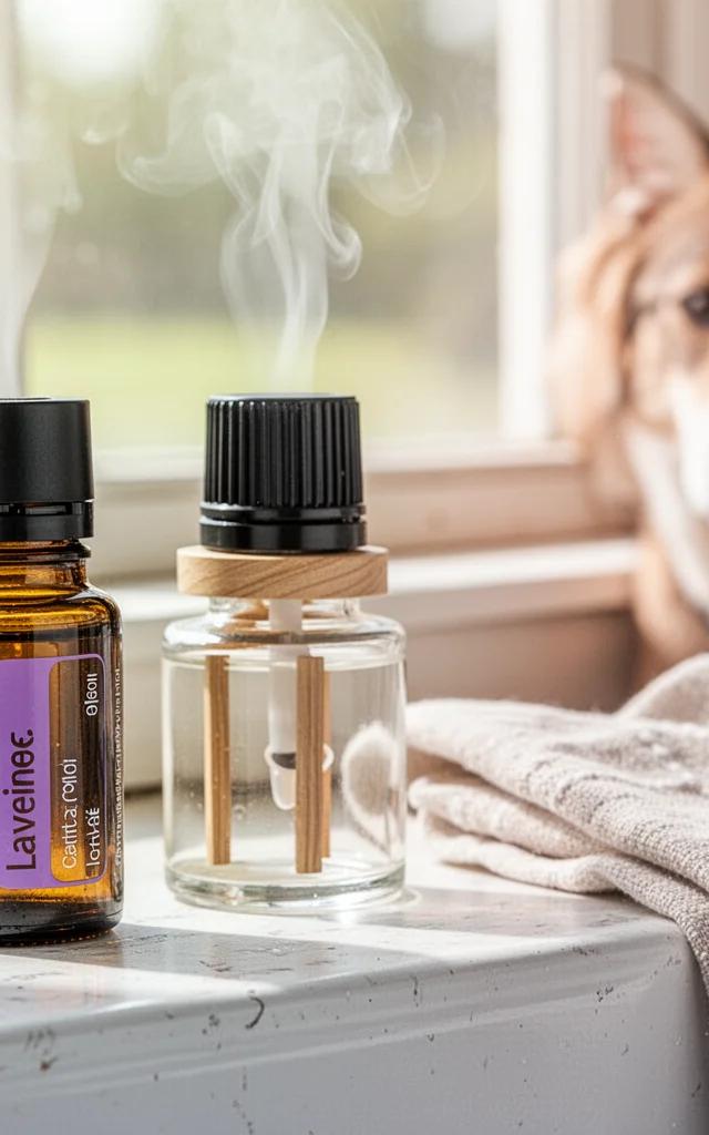 Difusor de aceites esenciales cerca de mascotas
