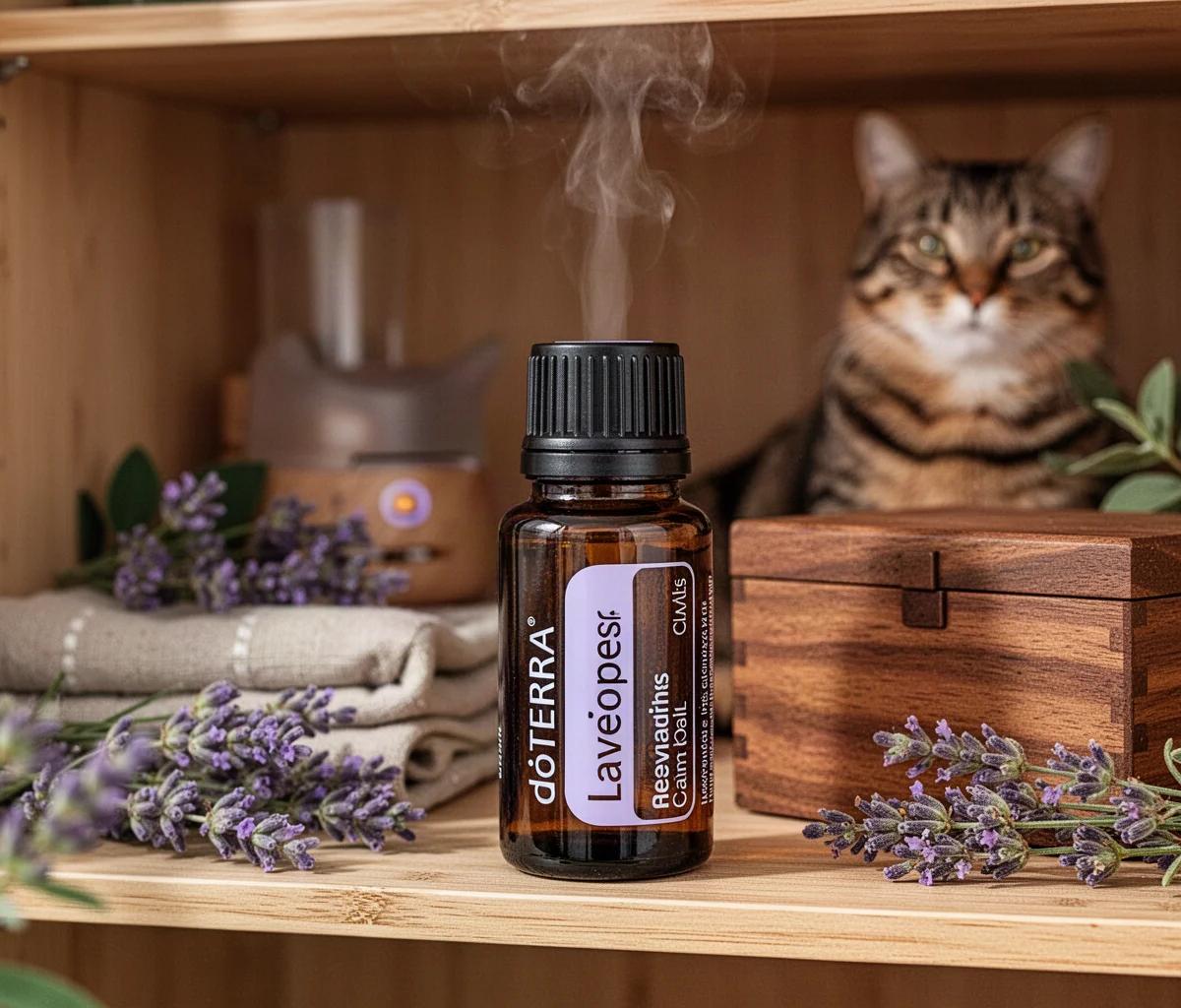 Aceites esenciales y gatos ansiosos en casa