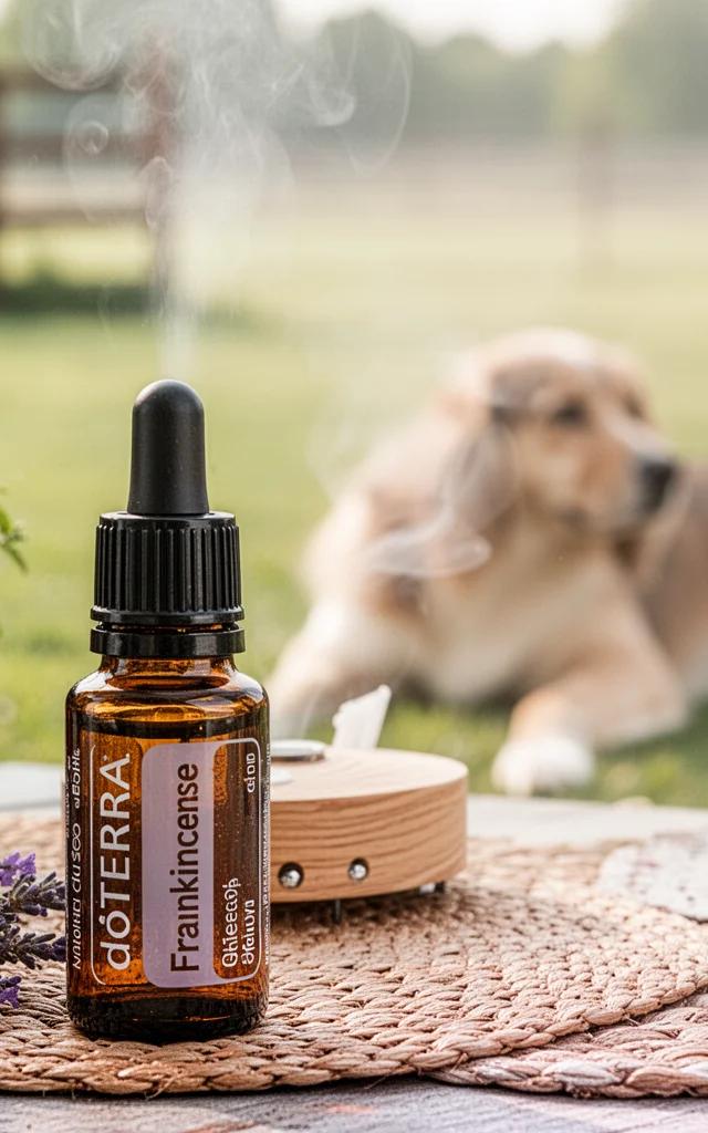Diffuser des huiles essentielles près dun chien