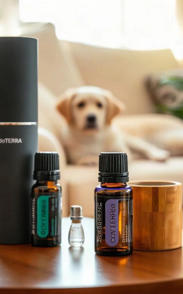 Óleo doTERRA para acalmar cachorro idoso em casa